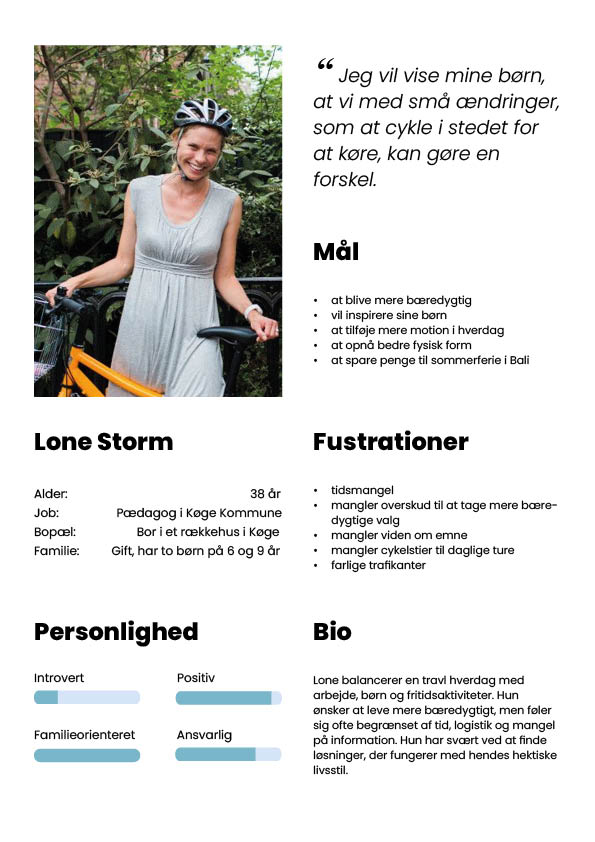 Persona Lone Storm, 38 år, pædagog i Køge med to børn.